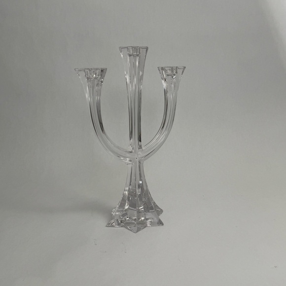 Villeroy & Boch Lucca 3-arm 24% Lead Crystal Glass Candelabra Austria 12” Tall - Picture 9 of 15